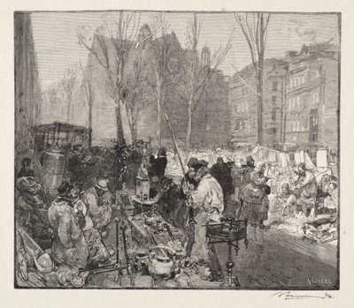 Schrottmarkt von Auguste Louis Lepère