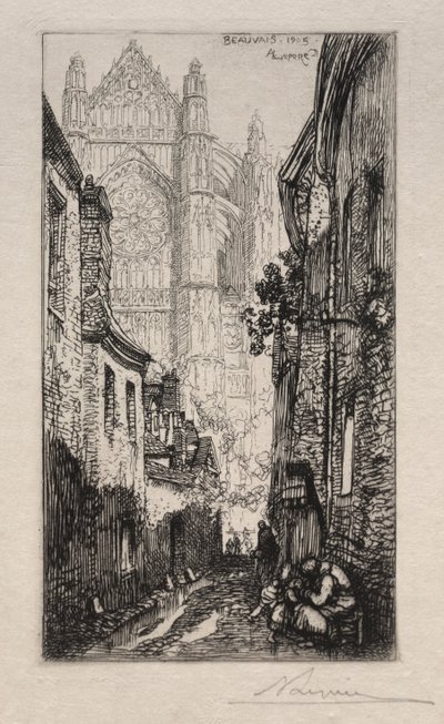 Schmale Straße, Beauvais von Auguste Louis Lepère