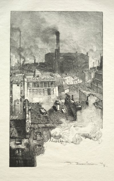 Viertel der Gobelins von Auguste Louis Lepère