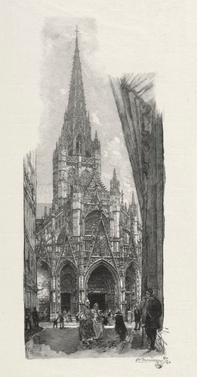 Rouen Illustré: Eglise Saint Maclon, 1896 von Auguste Louis Lepère