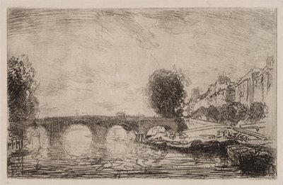 Sonnenuntergang an der Pont Marie von Auguste Louis Lepère