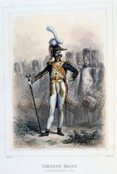 Tambourmajor der Grenadiere-à-Pied, 1859 von Auguste Raffet