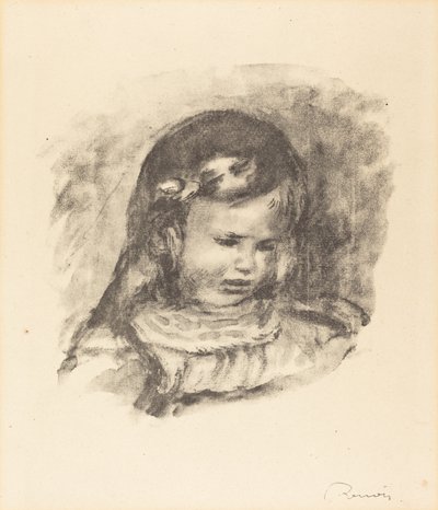Claude Renoir mit gesenktem Kopf von Auguste Renoir
