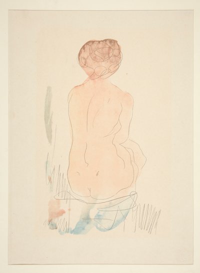 Sitzender Akt, von hinten gesehen von Auguste Rodin