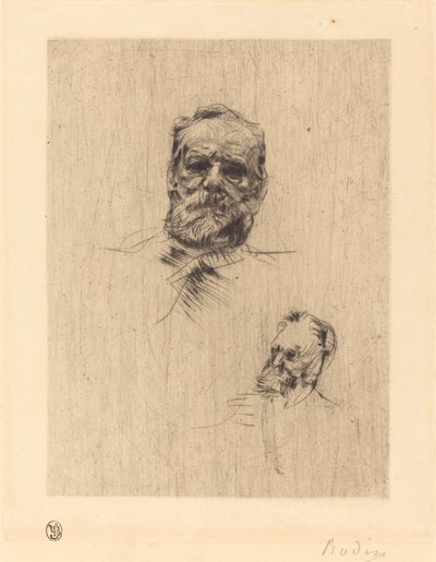 Victor Hugo, von vorne von Auguste Rodin