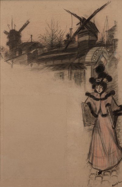 Moulin de la Galette Studie, 1896 von Auguste Roedel