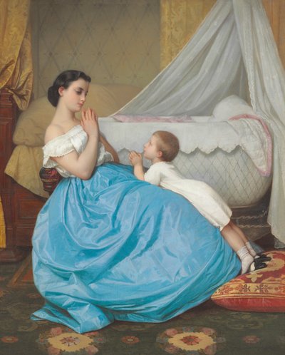 Ein Abendgebet, 1858 von Auguste Toulmouche