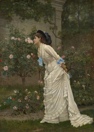 Frau und Rosen, 1879 von Auguste Toulmouche