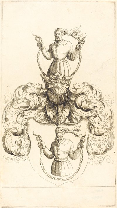 Wappen eines unbekannten Mannes von Augustin Hirschvogel