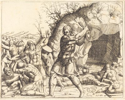 Samson erschlägt die Philister von Augustin Hirschvogel