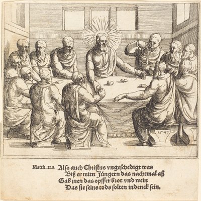 Das letzte Abendmahl von Augustin Hirschvogel