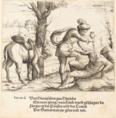 Das Gleichnis vom barmherzigen Samariter von Augustin Hirschvogel