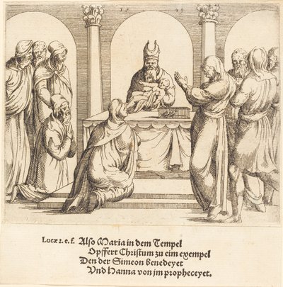 Die Darstellung im Tempel, 1549 von Augustin Hirschvogel