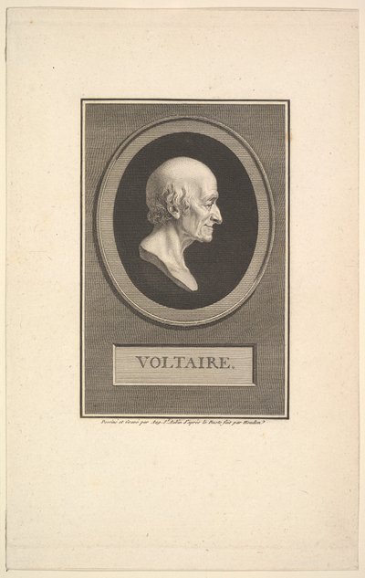 Porträt von Voltaire von Augustin de Saint Aubin