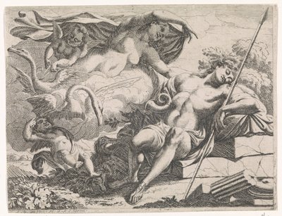 Venus betrachtet den schlafenden Adonis von Augustinus Terwesten (I)