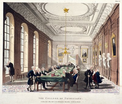 College of Physicians, London, 1808 von Augustus Charles Pugin, Thomas Rowlandson