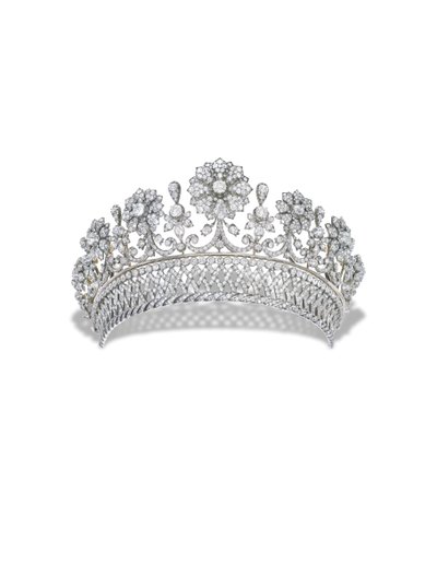 Kochert antikes Diamant-Tiara von Austrian School