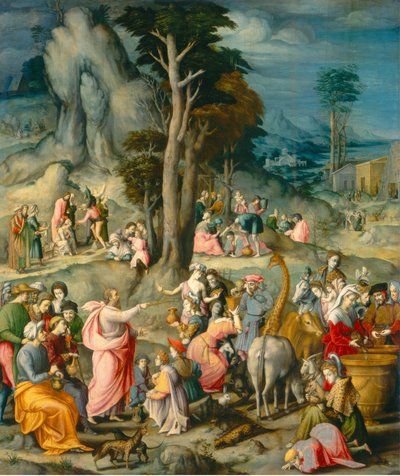 Das Sammeln von Manna, 1540-1555 von Bacchiacca