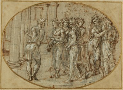 Odysseus und die Töchter des Lykomedes von Baldassare Peruzzi