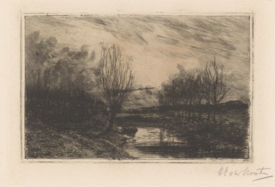 Graben mit Kopfweiden von Barbara Elisabeth van Houten (signed by artist)