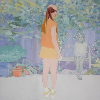 Mädchen in Flammen, 2014 von Barbara Hoogeweegen