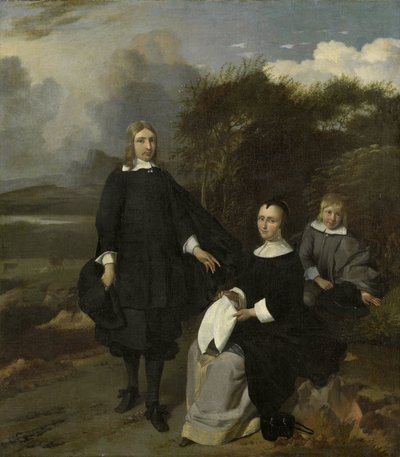 Familie in einer Landschaft von Barend Graat