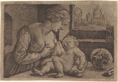 Madonna mit Schädel von Barthel Beham