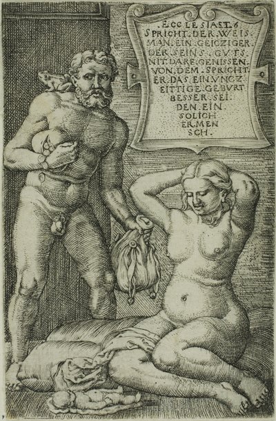 Der Geizhals und die Fehlgeburt von Barthel Beham