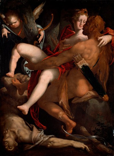 Herkules, Dejanire und der Zentaur Nessus (Malerei) von Bartholomaeus Spranger