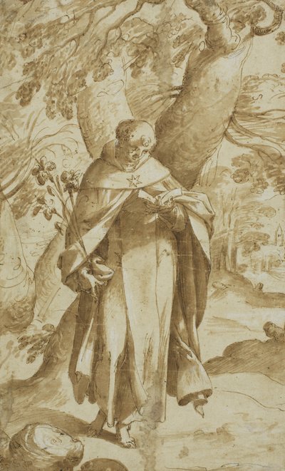 Heiliger Dominikus liest von Bartholomaeus Spranger