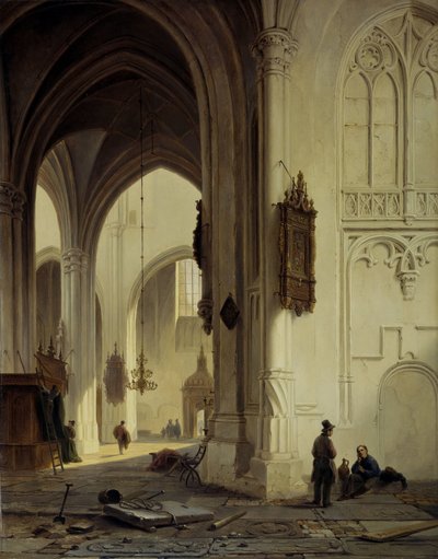 Kircheninneres von Bartholomeus Johannes van Hove