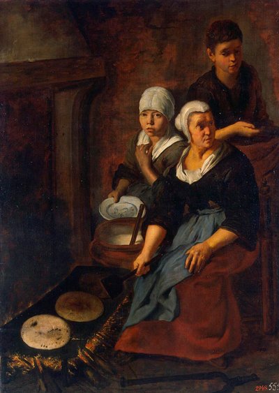 Backen von Fladenbroten, 1645-1648 von Bartolomé Esteban Murillo