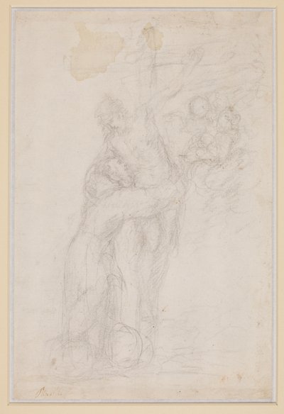 Heiliger Franziskus umarmt den gekreuzigten Christus von Bartolomé Esteban Murillo