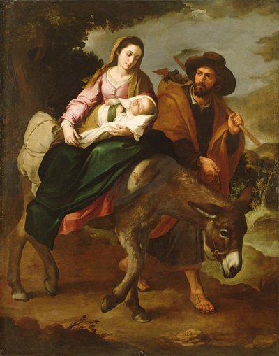 Die Flucht nach Ägypten, ca. 1647-50 von Bartolomé Esteban Murillo
