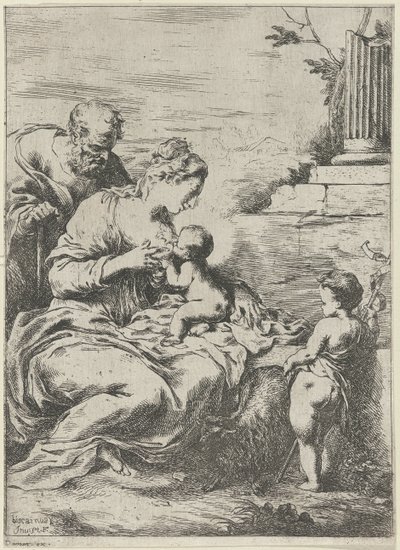 Maria stillt das Christuskind von Bartolomeo Biscaino