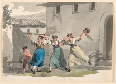 Kampf der Frauen in Rom von Bartolomeo Pinelli