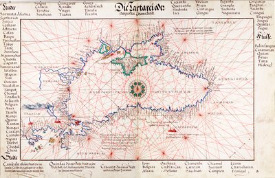 Karte des Schwarzen Meeres von Battista Agnese