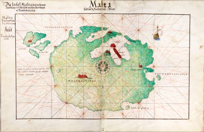 Karte von Malta von Battista Agnese