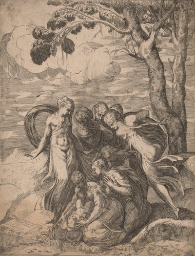 Die Auffindung des Moses von Battista del Moro