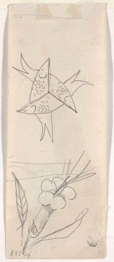 Blatt mit Skizzen (verso) von Beatrice Godwin Whistler