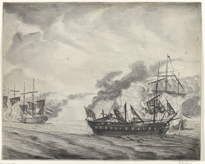 Seeschlacht bei Cadiz, 1781 von Beekman