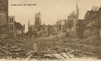 Die Rue de Verger, 27. Juni 1915 von Belgian Photographer