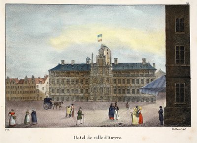 Rathaus von Antwerpen, ca. 1895 von Belgian School