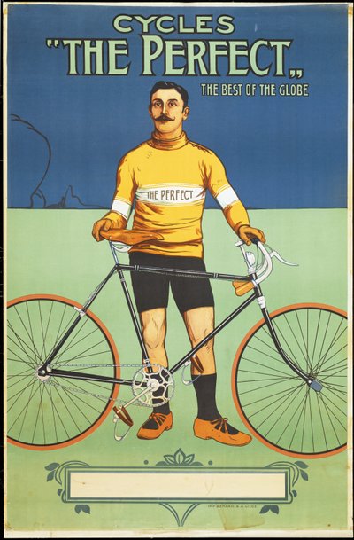 Plakat, das das Perfect-Fahrrad bewirbt, 1895 von Belgian School