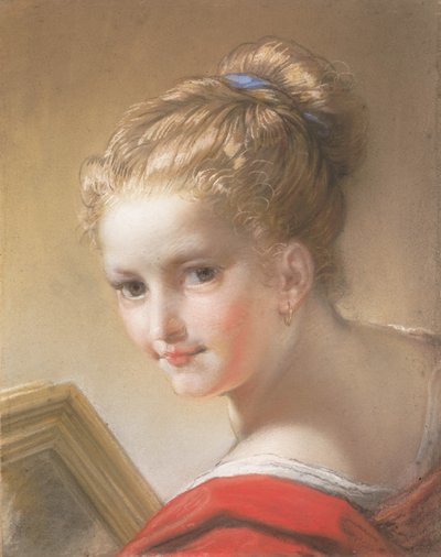 Studie eines Mädchens in Rot, 1717 von Benedetto Luti