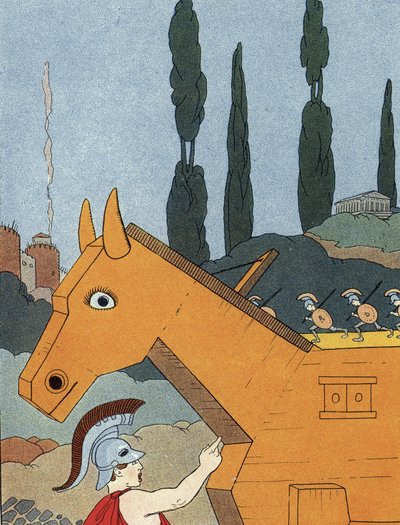 Das Trojanische Pferd von Benjamin Rabier