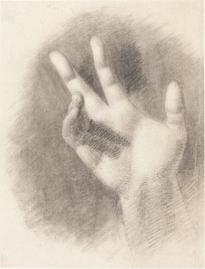 Studie einer rechten Hand (recto) von Benjamin Robert Haydon