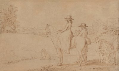 Ein Künstler skizziert im Windsor Park von Benjamin West
