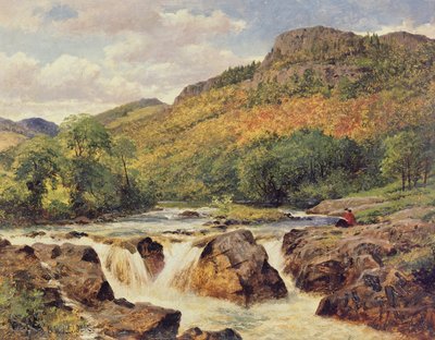 Landschaft mit einer jungen Frau von Benjamin Williams Leader