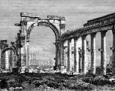 Die Ruinen von Palmyra, Syrien, 19. Jahrhundert von Benoist
